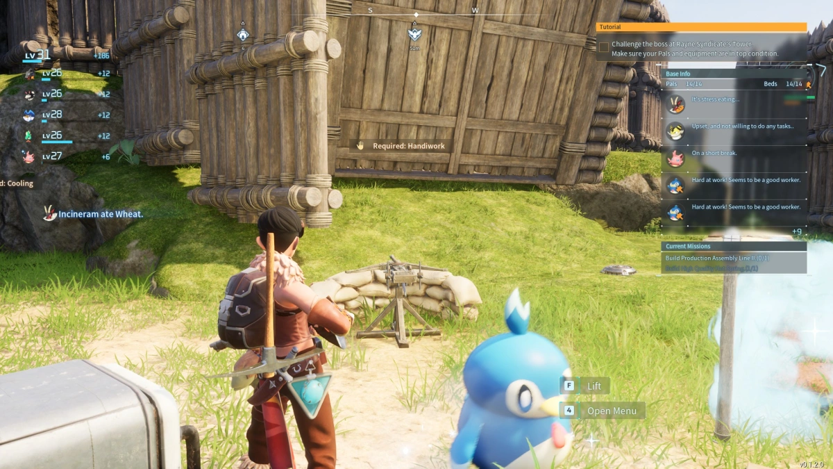 Palworld Base Defense with Walls and Mounted Crossbows