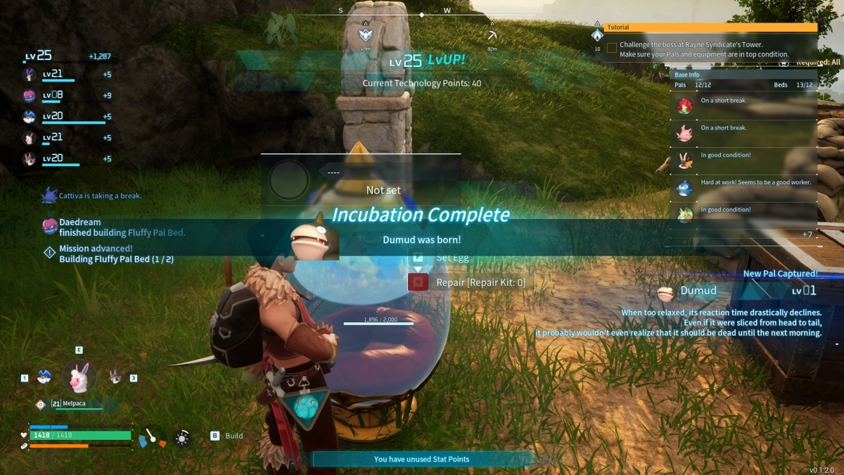 Level 25 in Palworld