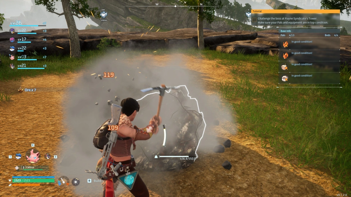 Mining Ore with Cattiva Buffs